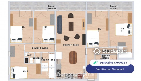 Logement tudiant Duplex à Melun (77000)