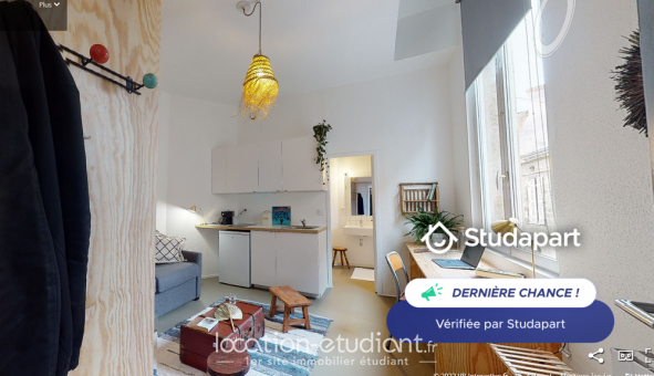 Logement tudiant Location Studio Meublé Bordeaux (33300)