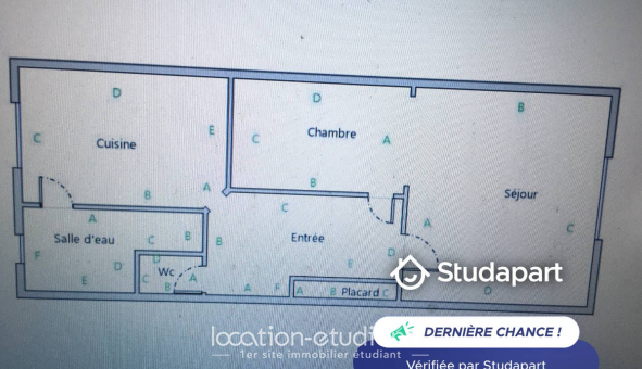 Logement tudiant Studio à Grenoble (38000)