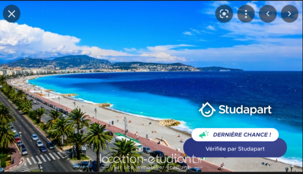 Logement tudiant Studio à Nice (06100)