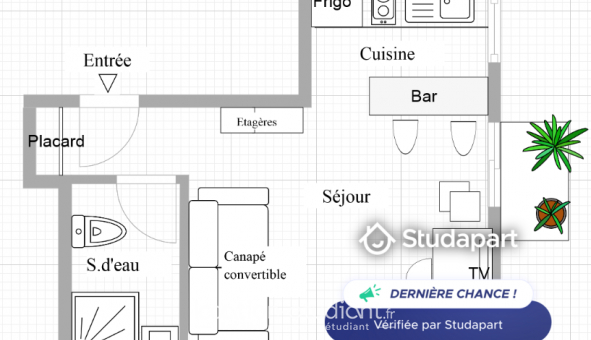 Logement tudiant Studio à Paris 11me arrondissement (75011)