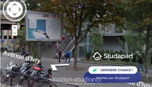 Logement tudiant Studio à Paris 13me arrondissement (75013)