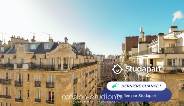 Logement tudiant Studio à Paris 16me arrondissement (75016)