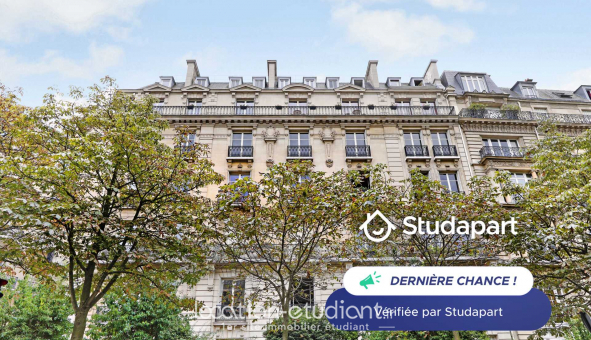 Logement tudiant Studio à Paris 16me arrondissement (75016)