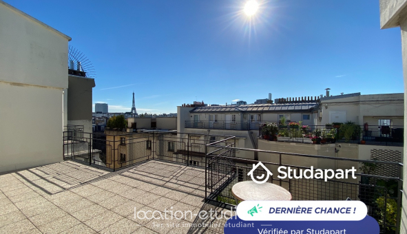 Logement tudiant Studio à Paris 16me arrondissement (75016)