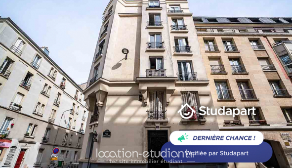 Logement tudiant Studio à Paris 19me arrondissement (75019)