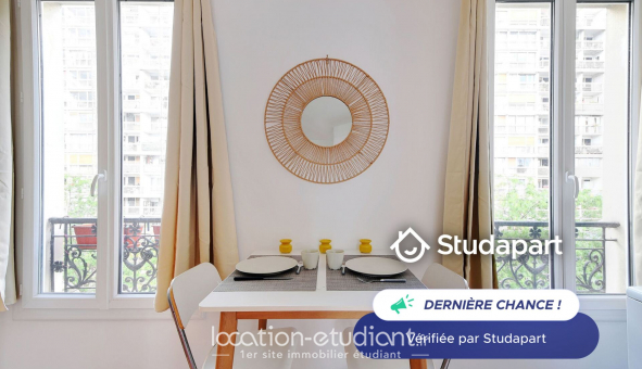 Logement tudiant Studio à Paris 19me arrondissement (75019)