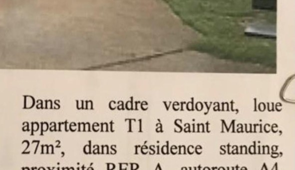 Logement tudiant Studio à Saint Maurice (94410)