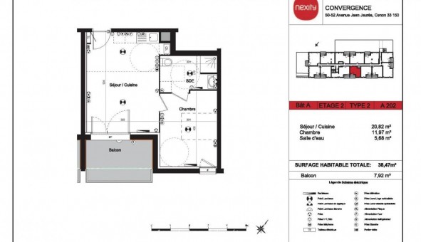 Logement tudiant T2 à Cenon (33150)