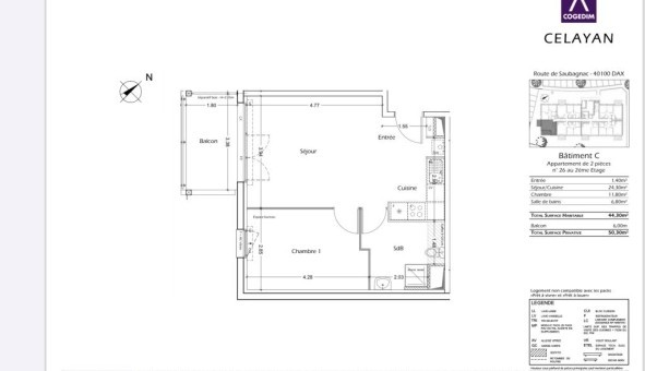 Logement tudiant T2 à Dax (40100)