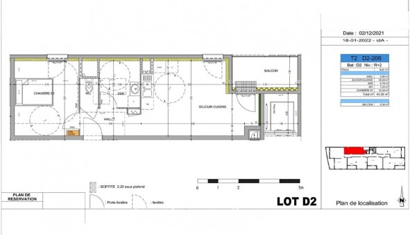 Logement tudiant T2 à Dijon (21000)