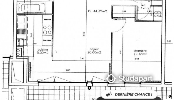 Logement tudiant T2 à Grenoble (38000)