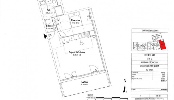 Logement tudiant T2 à Jouy le Moutier (95280)