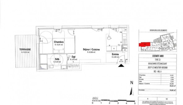 Logement tudiant T2 à Jouy le Moutier (95280)