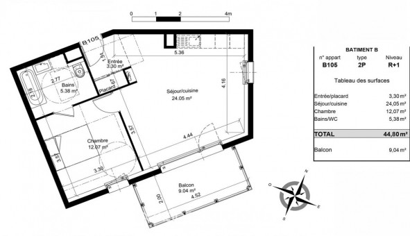 Logement tudiant T2 à Lingolsheim (67380)