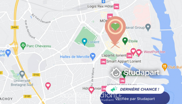 Logement tudiant T2 à Lorient (56100)