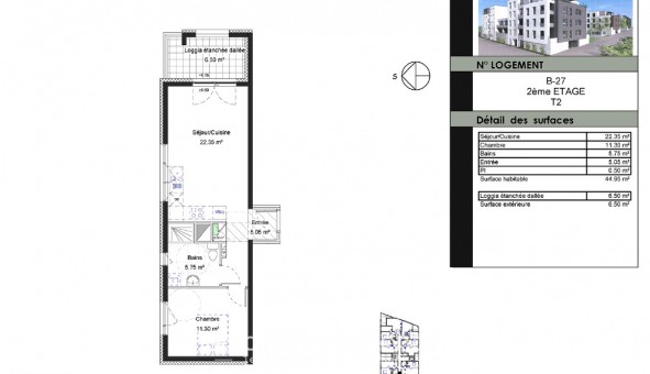 Logement tudiant T2 à Metz (57050)