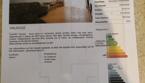 Logement tudiant T2 à Nice (06100)