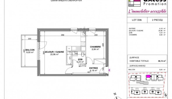 Logement tudiant T2 à Oberhoffen sur Moder (67240)