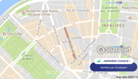 Logement tudiant T2 à Paris 07me arrondissement (75007)