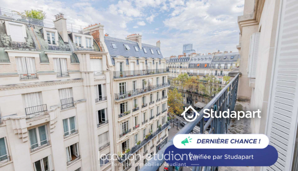 Logement tudiant T2 à Paris 17me arrondissement (75017)