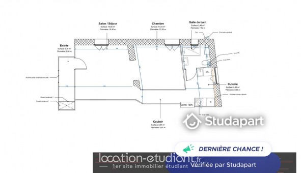 Logement tudiant T2 à Pau (64000)