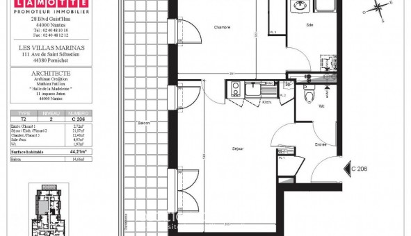 Logement tudiant T2 à Pornichet (44380)