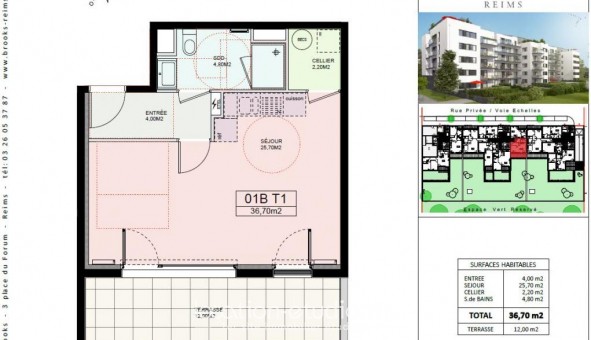 Logement tudiant T2 à Reims (51100)