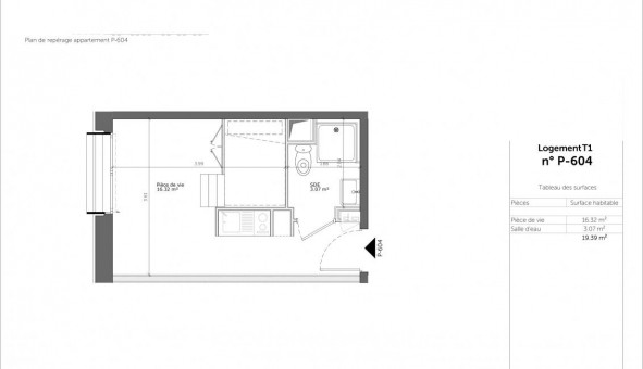 Logement tudiant T2 à Rouen (76100)