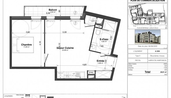 Logement tudiant T2 à Tours (37000)