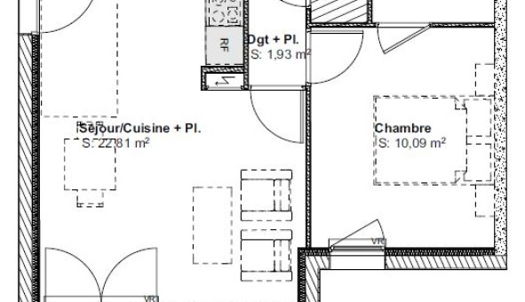 Logement tudiant T2 à Tours (37000)