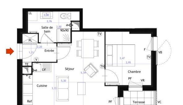 Logement tudiant Location T2 Vide Vitry sur Seine (94400)