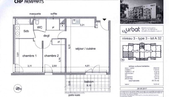 Logement tudiant T3 à Avignon (84000)