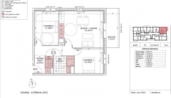 Logement tudiant T3 à Carpiquet (14650)