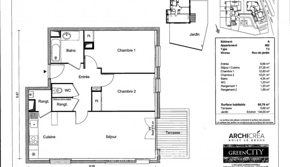 Logement tudiant T3 à Cesson (77240)