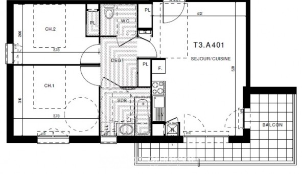 Logement tudiant T3 à Clermont Ferrand (63000)