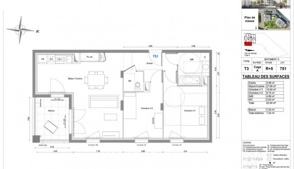 Logement tudiant T3 à Dijon (21000)