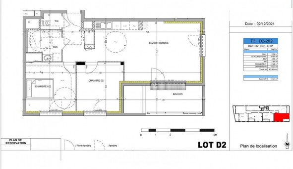 Logement tudiant T3 à Dijon (21000)