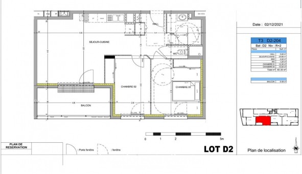 Logement tudiant T3 à Dijon (21000)