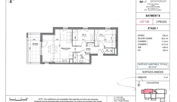 Logement tudiant T3 à Dossenheim Kochersberg (67117)