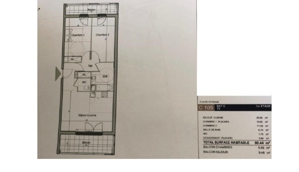 Logement tudiant T3 à Favires (77220)