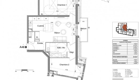 Logement tudiant T3 à Franconville (95130)