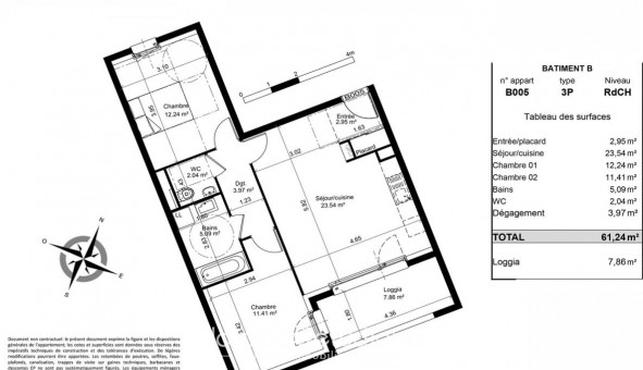 Logement tudiant T3 à Lingolsheim (67380)