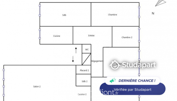 Logement tudiant T3 à Lyon 3me arrondissement (69003)