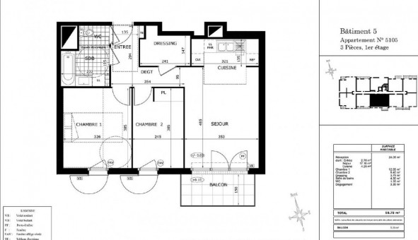 Logement tudiant T3 à Maurepas (78310)