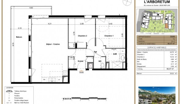 Logement tudiant T3 à Meylan (38240)