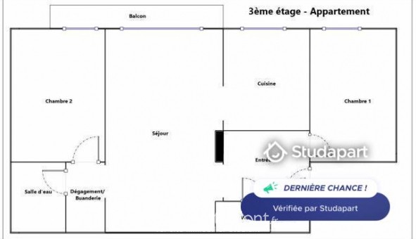 Logement tudiant T3 à Montrouge (92120)