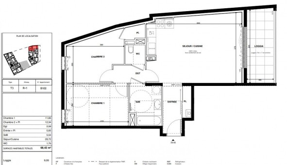 Logement tudiant T3 à Noyal sur Vilaine (35530)