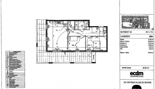 Logement tudiant T3 à Ostwald (67540)