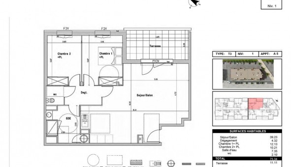 Logement tudiant T3 à Perpignan (66100)